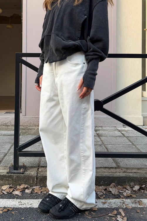 Cotton Denim Pants