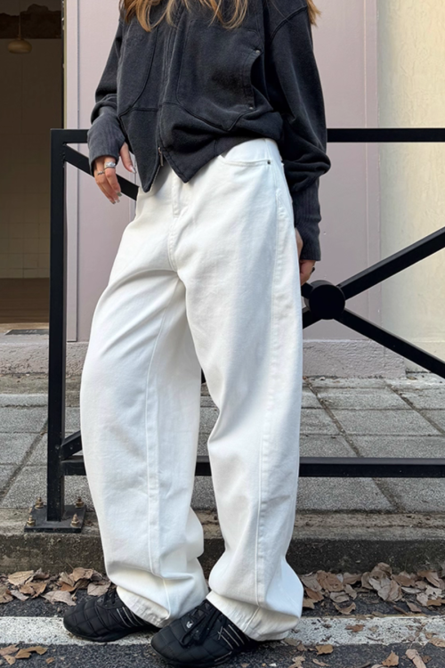 Cotton Denim Pants
