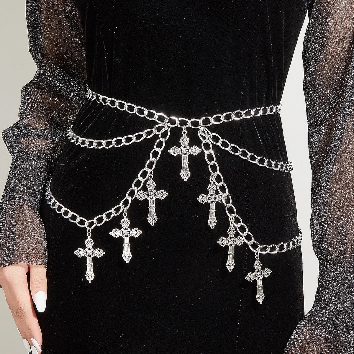 Cross Chain Waist Belt