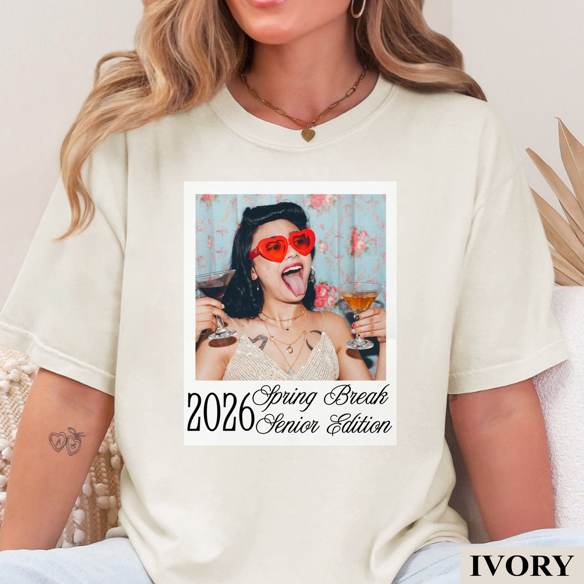 Custom Photo Senior 2026 Shirt Back to School Vintage Photo tshirt