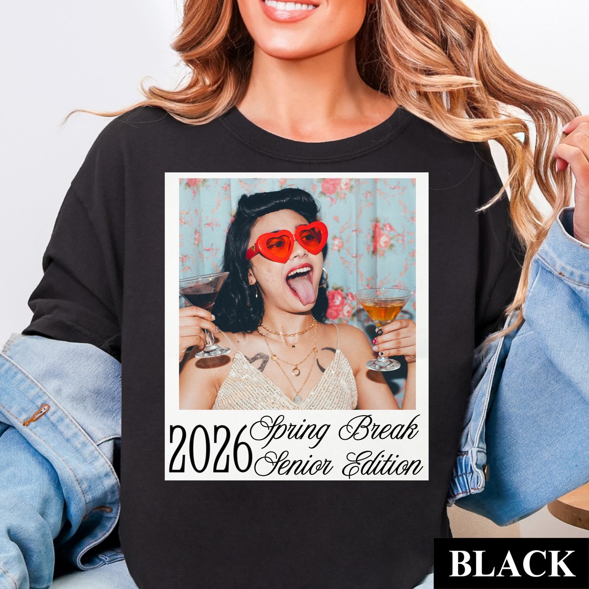 Custom Photo Senior 2026 Shirt Back to School Vintage Photo tshirt