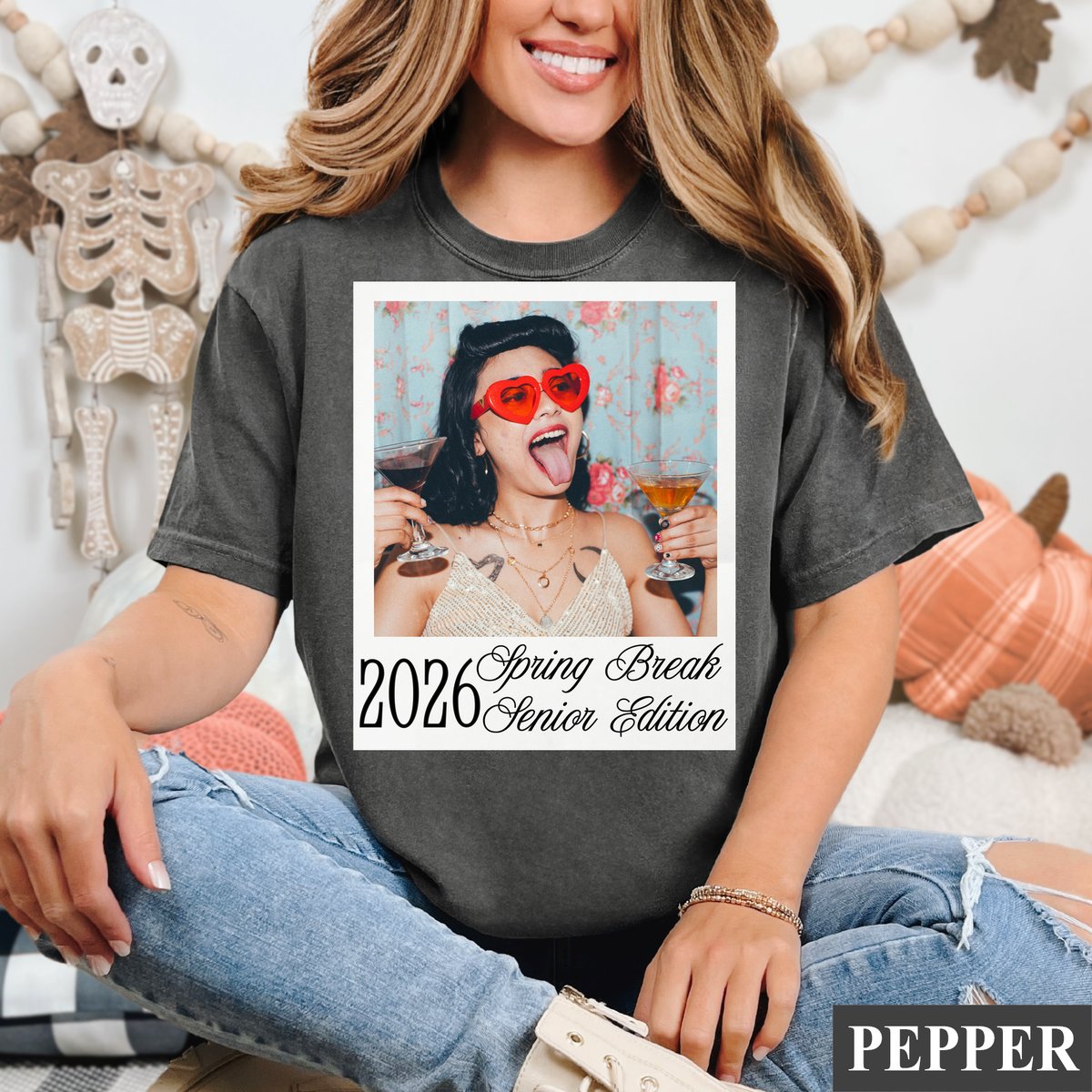 Custom Photo Senior 2026 Shirt Back to School Vintage Photo tshirt