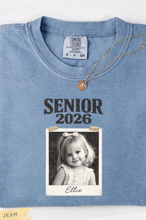 Custom Senior 2026 Vintage Photo Shirt Class Of 20