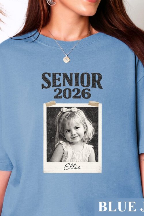 Custom Senior 2026 Vintage Photo Shirt Class Of 20