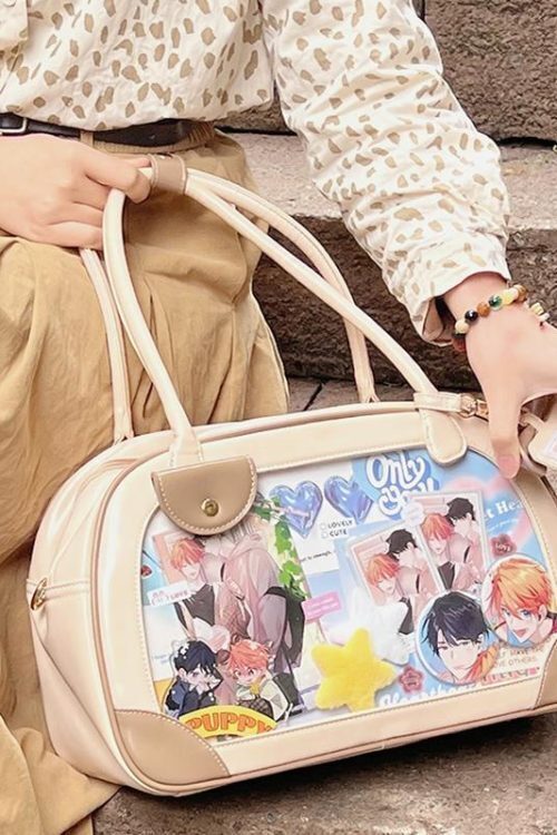 Daily Handbag Ita Crossbody Bag with Clear Window for Plushies and Pins