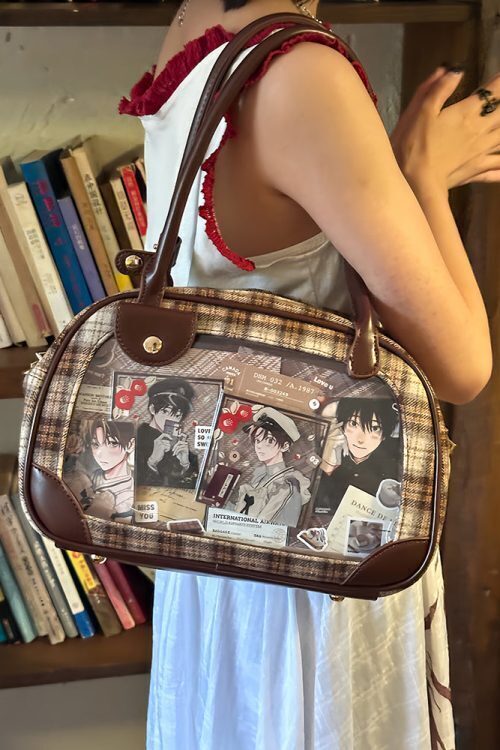 Daily Handbag Ita Crossbody Bag with Clear Window for Plushies and Pins