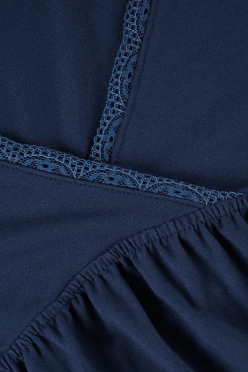 Deep V Neck Baybydoll Blouse