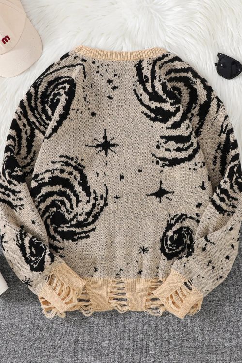 Distressed Pullover Sweater