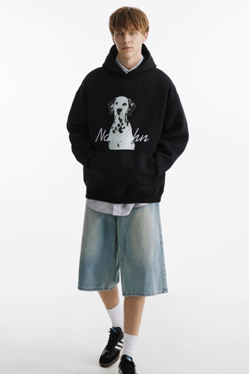 Dog Print Sweatshirt Hoodie