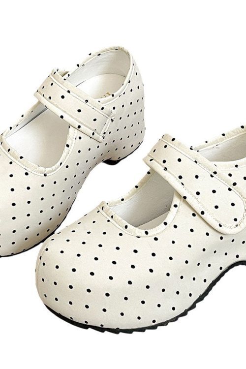 Dollcore Polka Dot Mary Jane Platforms