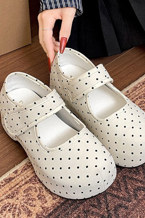 Dollcore Polka Dot Mary Jane Platforms