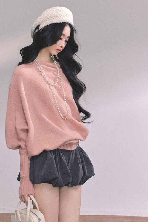 Dolman Sleeve Boat Neck Knit