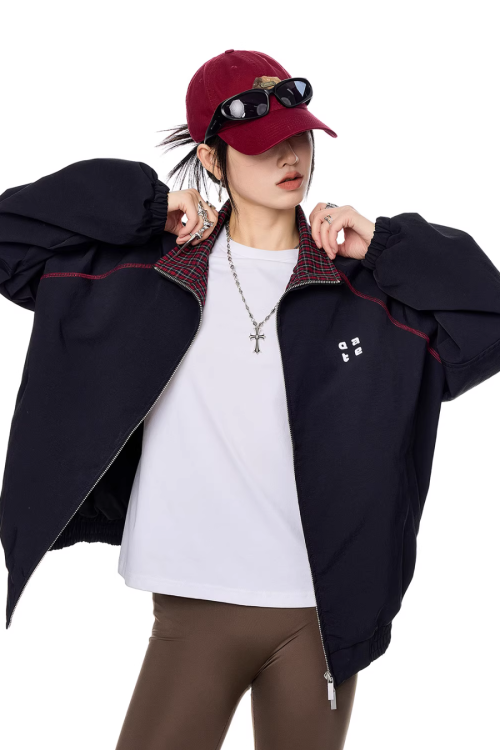 Double Zip Nylon Jacket