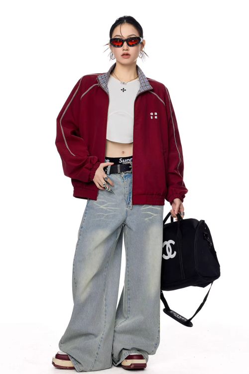 Double Zip Nylon Jacket