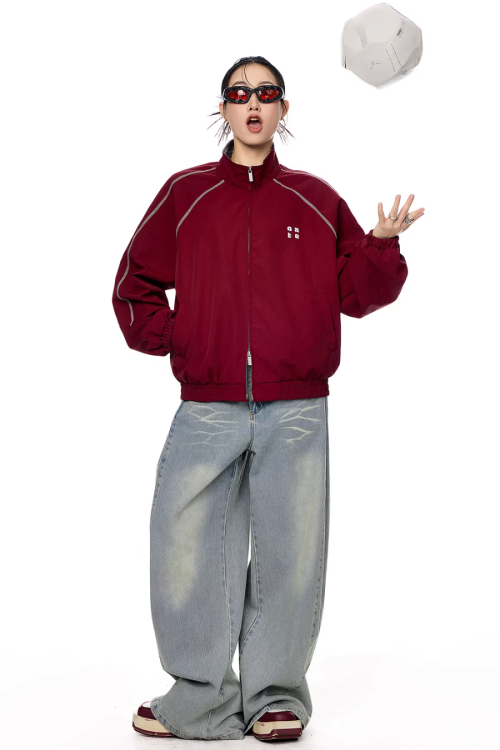 Double Zip Nylon Jacket