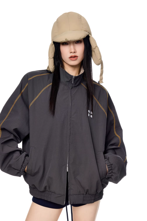 Double Zip Nylon Jacket