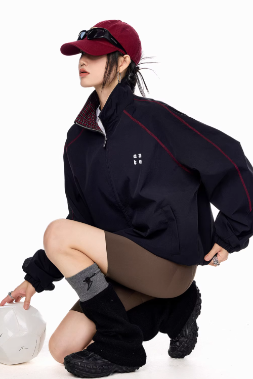 Double Zip Nylon Jacket