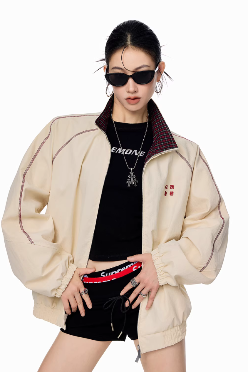 Double Zip Nylon Jacket