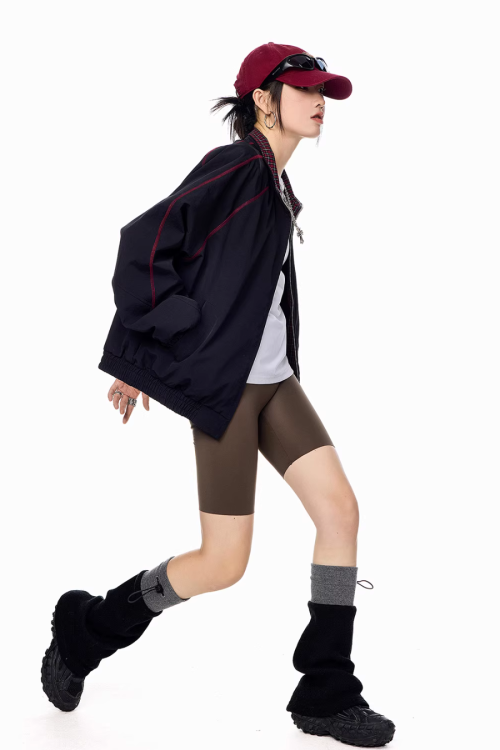 Double Zip Nylon Jacket