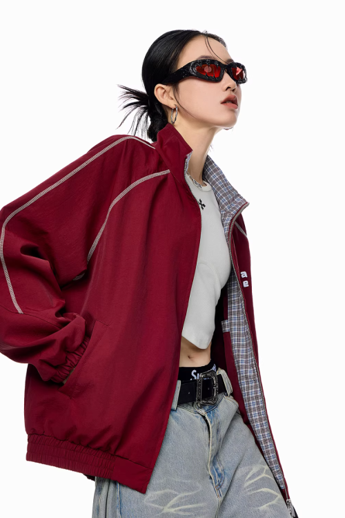 Double Zip Nylon Jacket