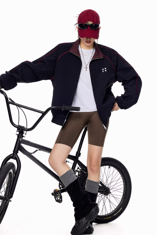 Double Zip Nylon Jacket