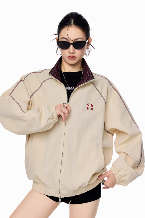Double Zip Nylon Jacket