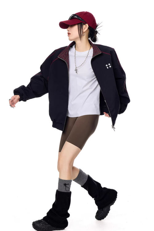 Double Zip Nylon Jacket