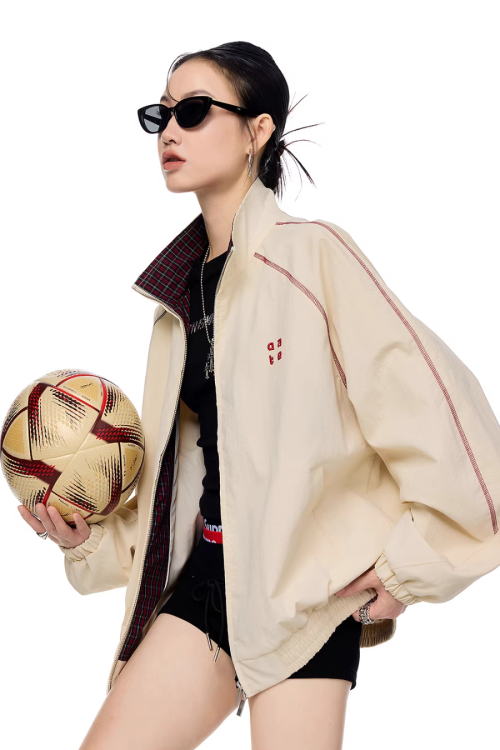 Double Zip Nylon Jacket