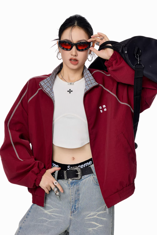 Double Zip Nylon Jacket