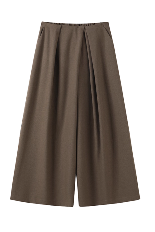 Drape Long Cardigan / Long Sleeve Top / Wide Silhouette Pants