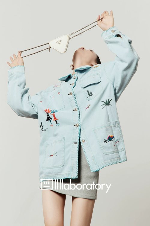 Embroidered Design Denim Shirt