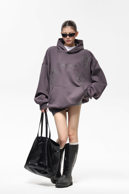 Embroidered Street Loose Hoodie