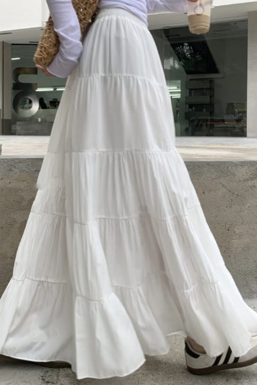 Fairy Lace Patchwork Maxi Skirt