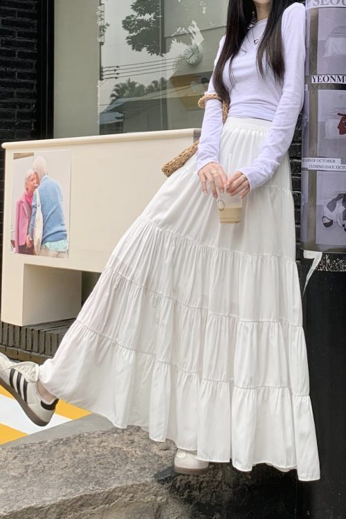 Fairy Lace Patchwork Maxi Skirt