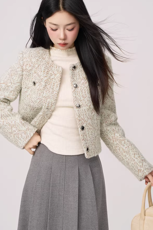 Feminine Short Tweed Jacket