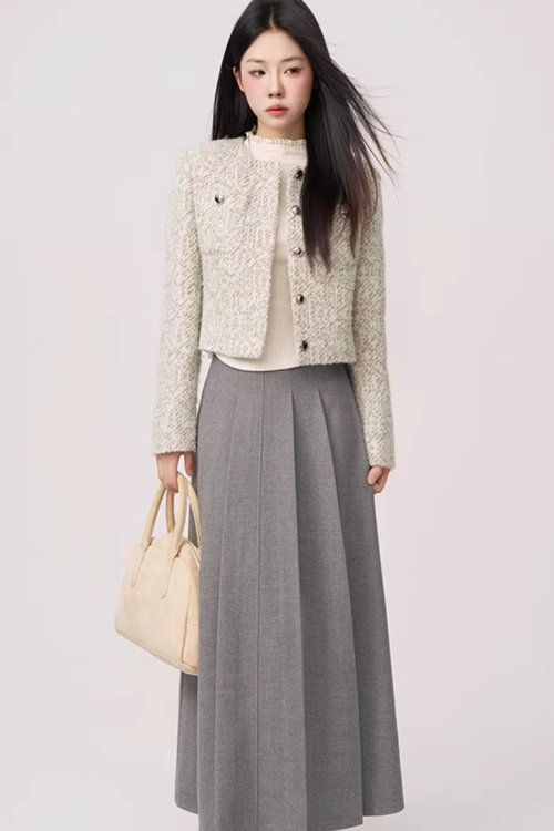 Feminine Short Tweed Jacket