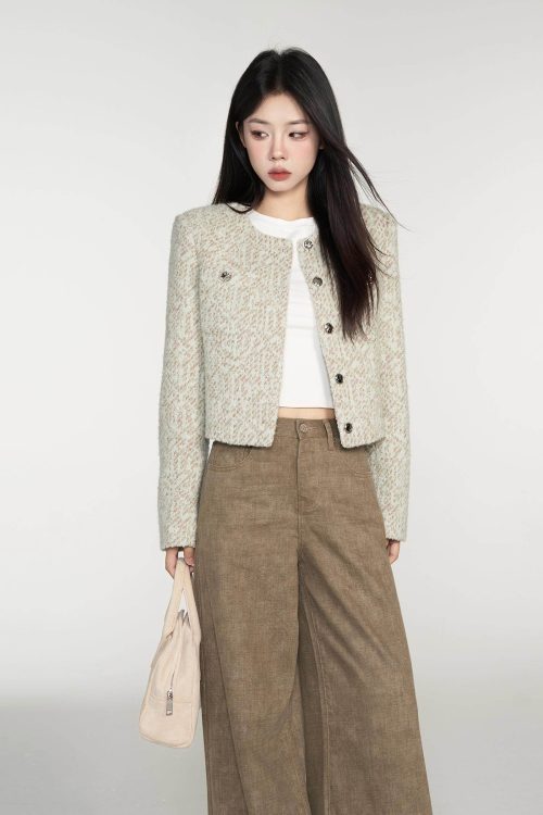 Feminine Short Tweed Jacket