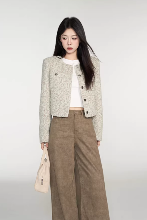 Feminine Short Tweed Jacket
