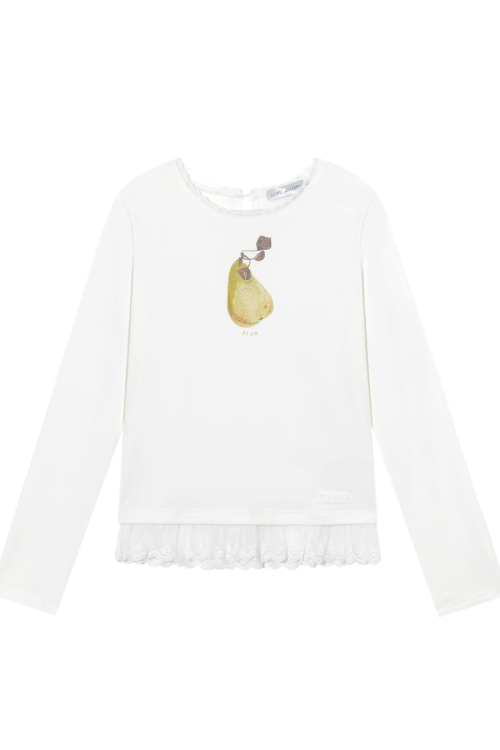 Fruit Print Long Sleeve Top / Wide Pants