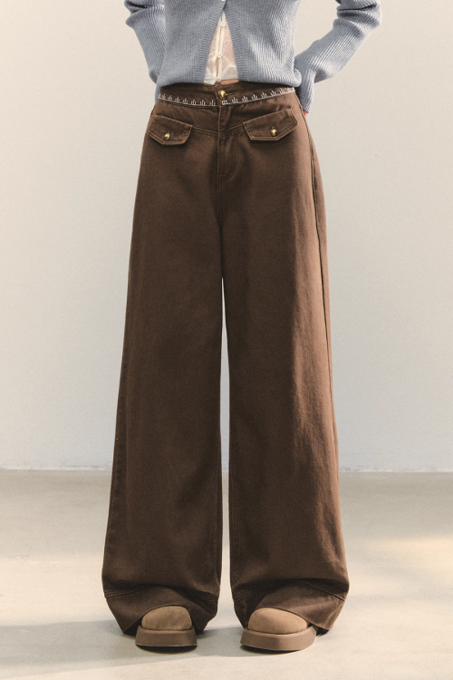Fruit Print Long Sleeve Top / Wide Pants