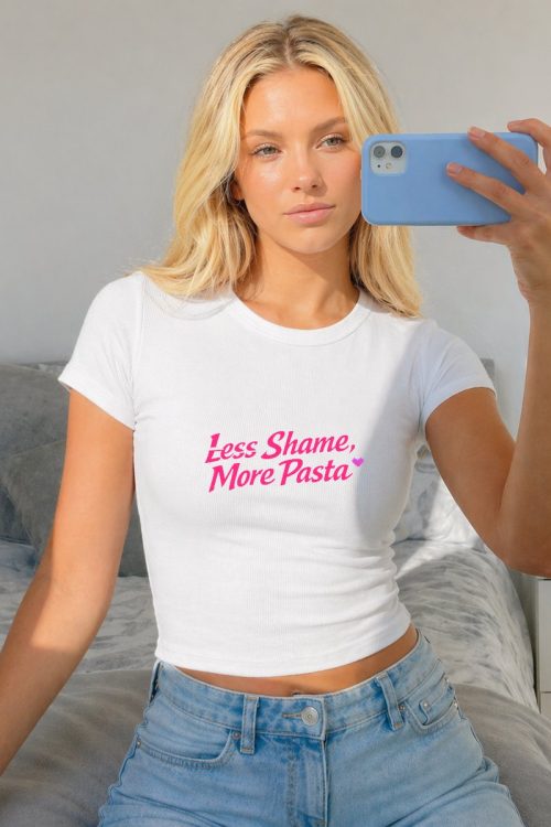 Funny Custom Quote Personalized Pink Y2K Baby Tee