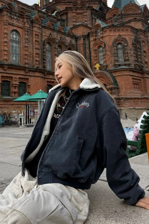 Fur Collar Fleece Work Jacket