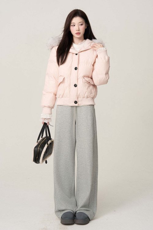 Fur Collar Puffed Jacket