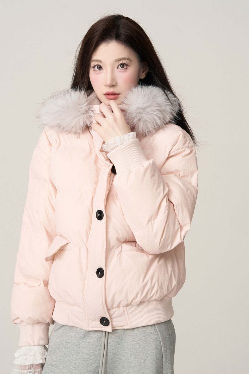 Fur Collar Puffed Jacket