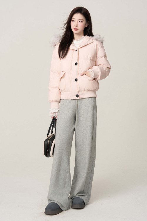 Fur Collar Puffed Jacket
