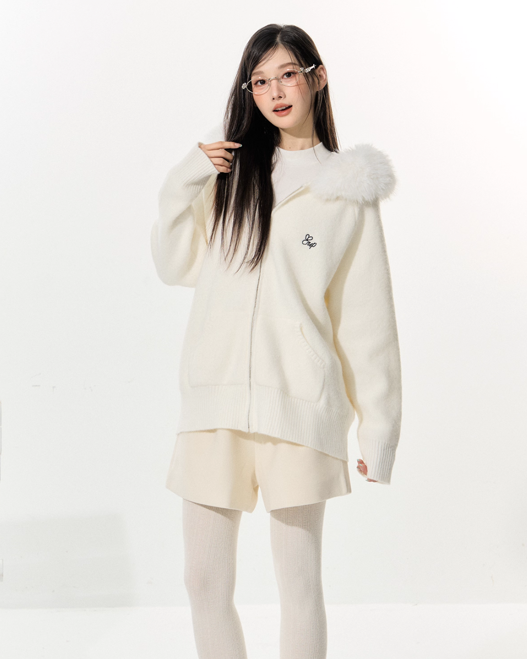 Fur Food Jacket / Wide Pants / Half Pants