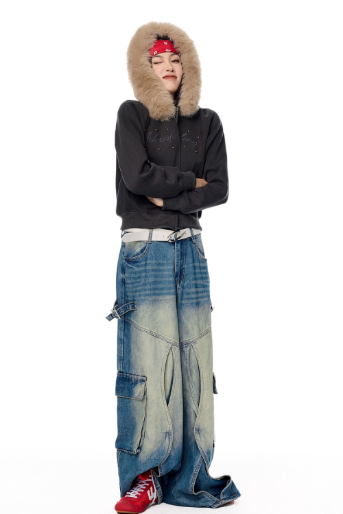 Fur Hood Zip Hoodie