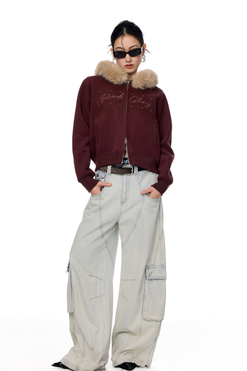 Fur Hood Zip Hoodie