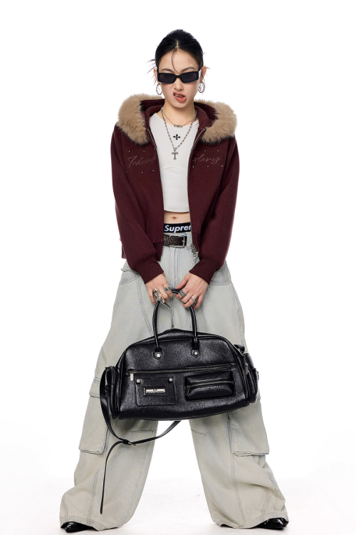 Fur Hood Zip Hoodie