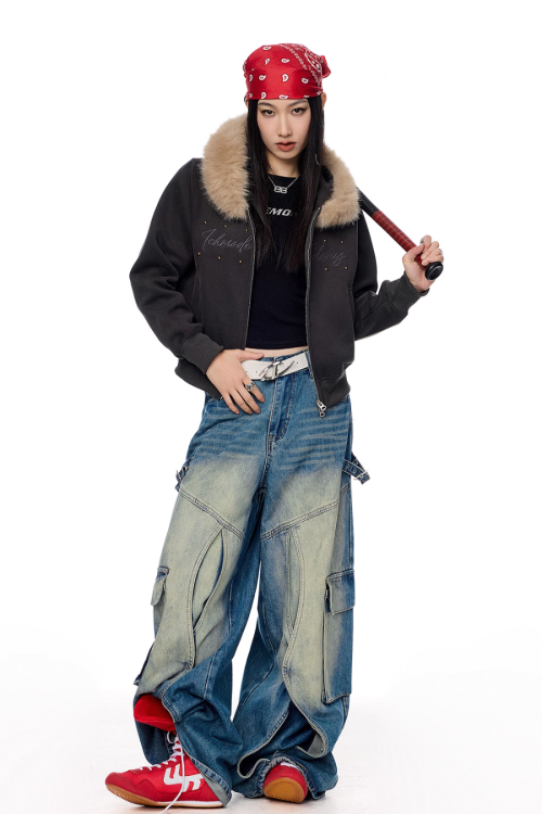 Fur Hood Zip Hoodie